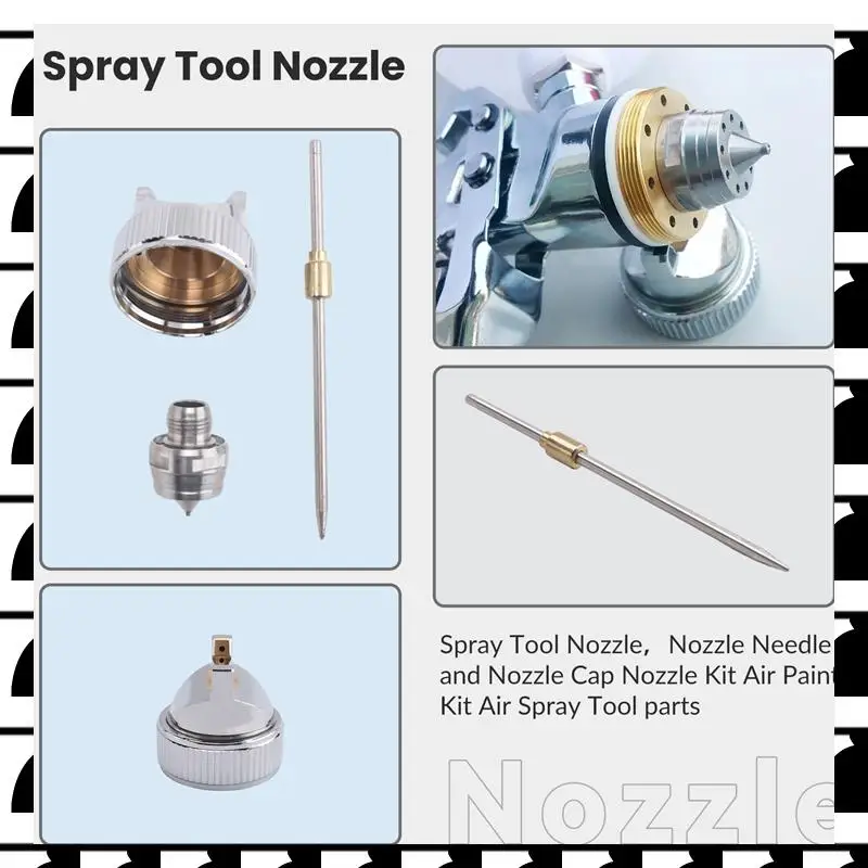 

A44U Spray Tool Nozzle 1.4 Mm/1.7Mm/2.0Mm Nozzle Needle And Nozzle Cap Nozzle Kit Air Paint Kit Air Spray Tool Parts