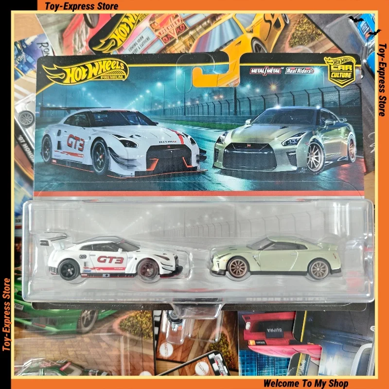 

Hot Wheels Premium 2025 Car Culture 2-Packs Hotwheels 2025 1/64 Car Model Nissan GT-R NISMO GT3 Collectible Vehicle Kids Toys