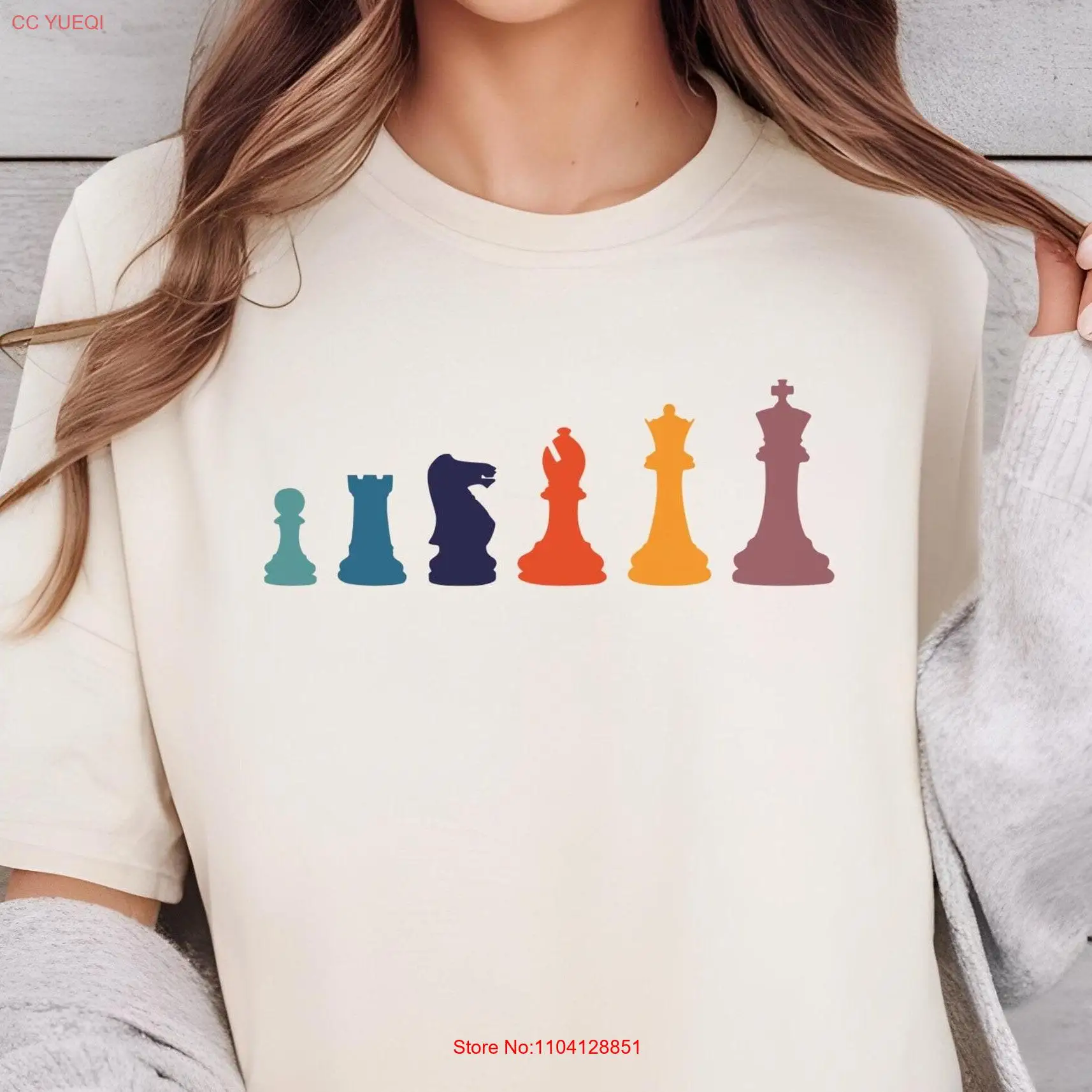 Chess T Shirt Sweater s Think Vintage Strategic Thinker long or short sleeves