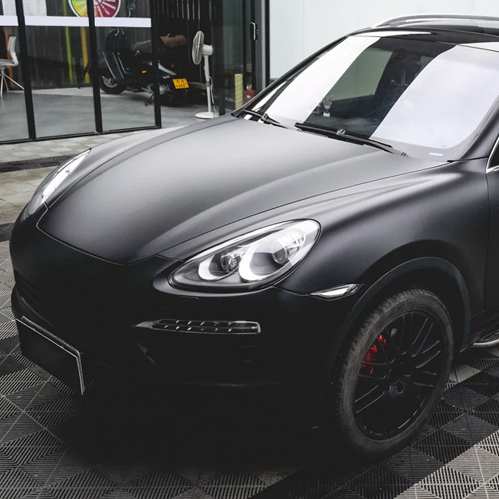 

0.9mx1.52m/3m/17m Matte Black Car Body Films Vinyl Wrap Stickers Self Adhesive Decals Auto Body Decoration Film Air Bubble Free