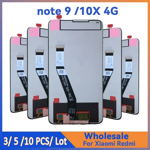 Wholesale 3/5/10 pieces Lot For Xiaomi Redmi Note 9 LCD Screen With Touch Mount For Redmi 10X 4G Replacement Display