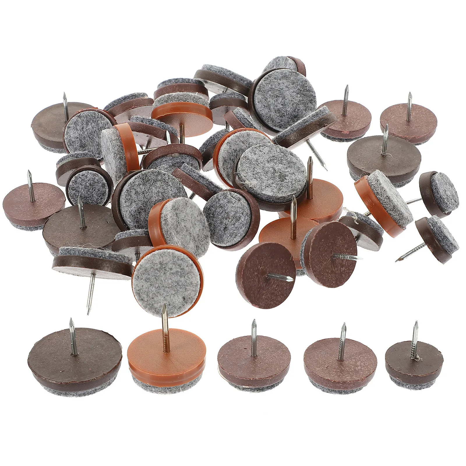 

50 шт. коричневых войлочных накладок для мебели: противоскользящие, не царапающие, для стульев, столов, диванов, для дома и общежития, мебельные накладки-слайдеры