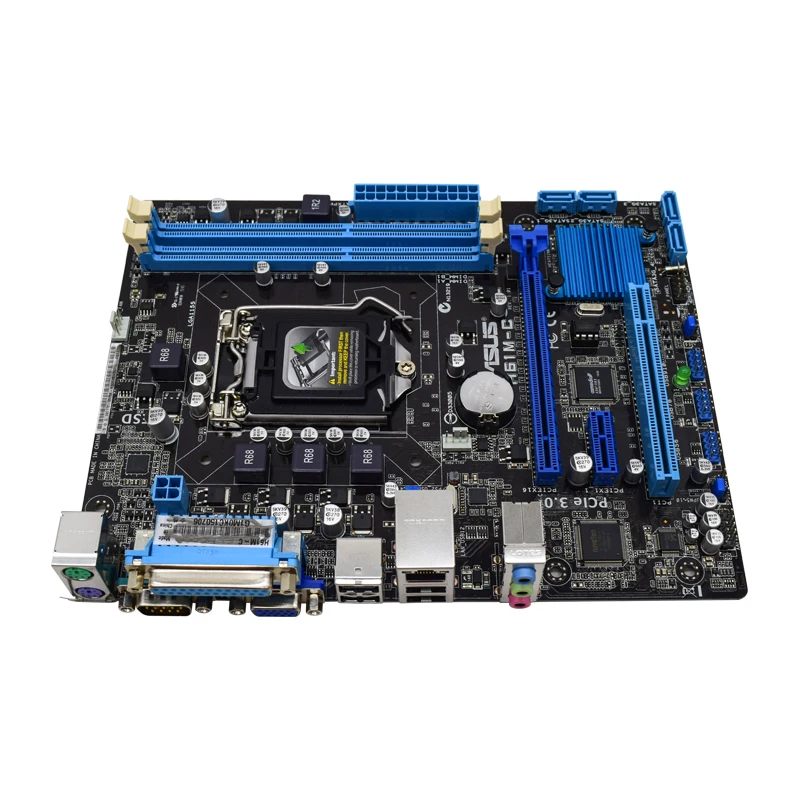 Imagem -04 - Placa-mãe Intel H61 Lga 1155 Suporta Core I32130 3470 3250 3570 3770 Micro Atx Ddr3 16gb Asus-h61m-c