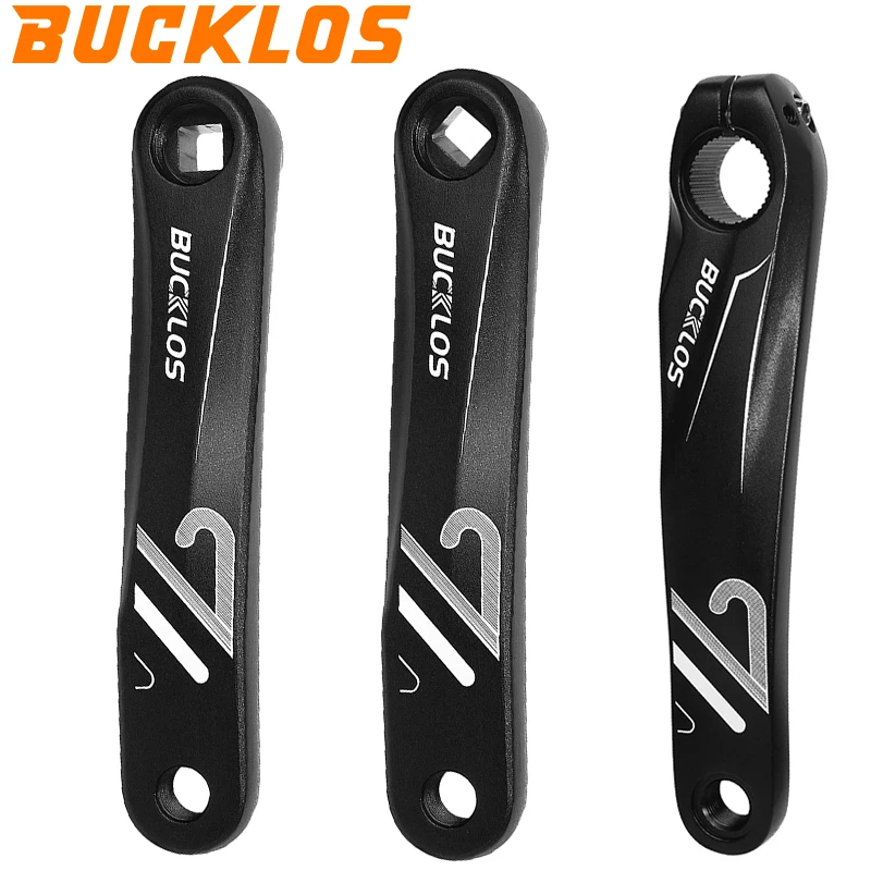 BUCKLOS Bicycle Left Crank Arm Aluminum Alloy Bike Single Crankarm 152MM 170MM E-Bike Cranks Square Hole Dynamic Bike Cranks