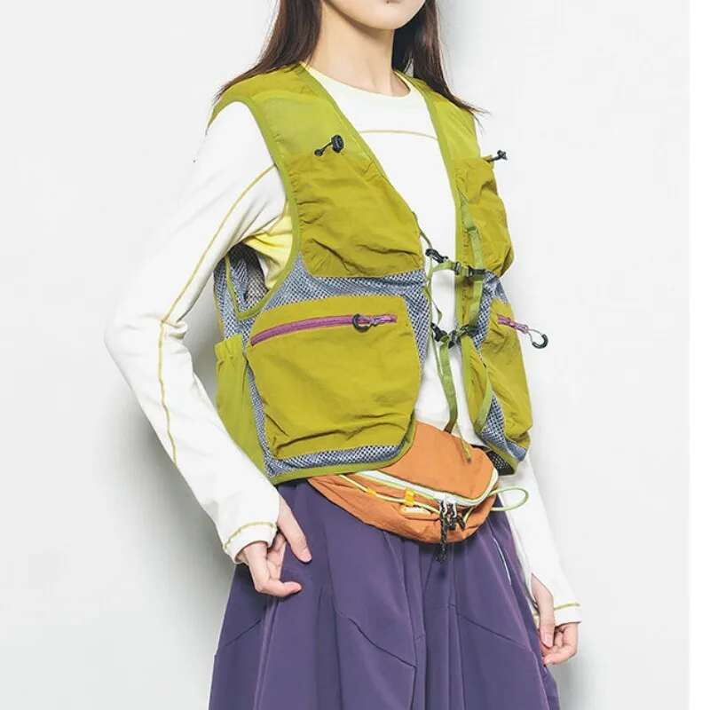 W2EJOURNEY EU US Size Top Quality Outdoor Ves Color-Block Hiking Fishing Running Functional Vest For Men And Women,