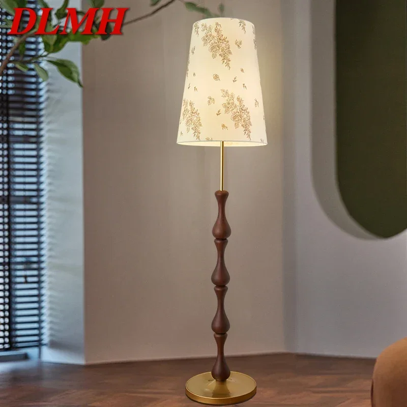 DLMH Contemporary Floor Lamp Retro Art Bedroom Living Room Beside The Sofa LED Villa Hotel Decorative Standing Light