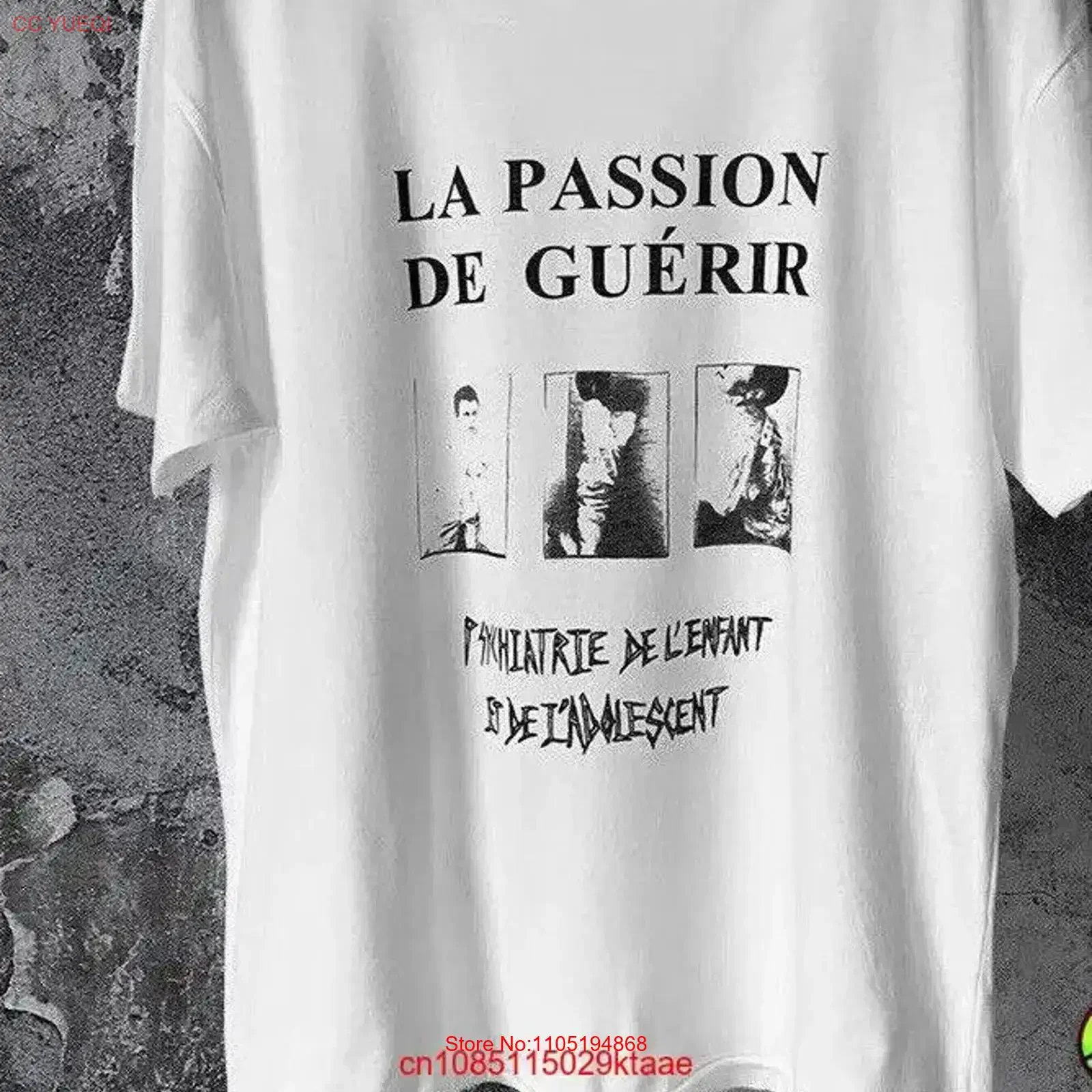 

Enfant Riches Deprimes 2024 La Passion De Guerir Mens Oversized White T Shirt vintage Washed Casual streetwear fashion Slightly