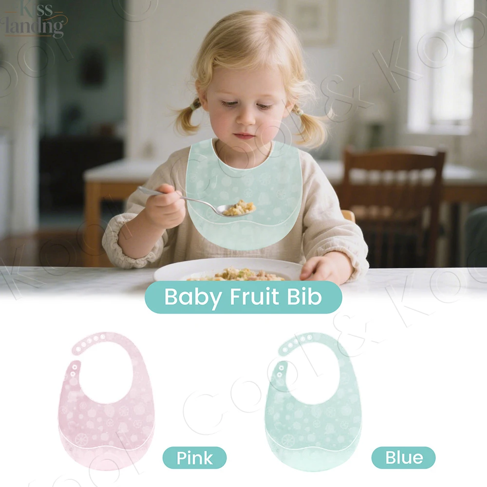 

Silicone Feeding Bib, Easy Wipe-Clean & Waterproof for Mess-Free Baby Mealtime