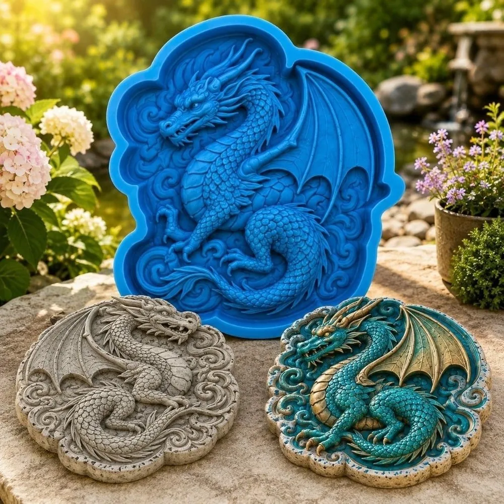 Unisex Reusable Stepping Stone Mold Silicone DIY Concrete Garden Path Mould Creative Handmade Concrete Mold Garden
