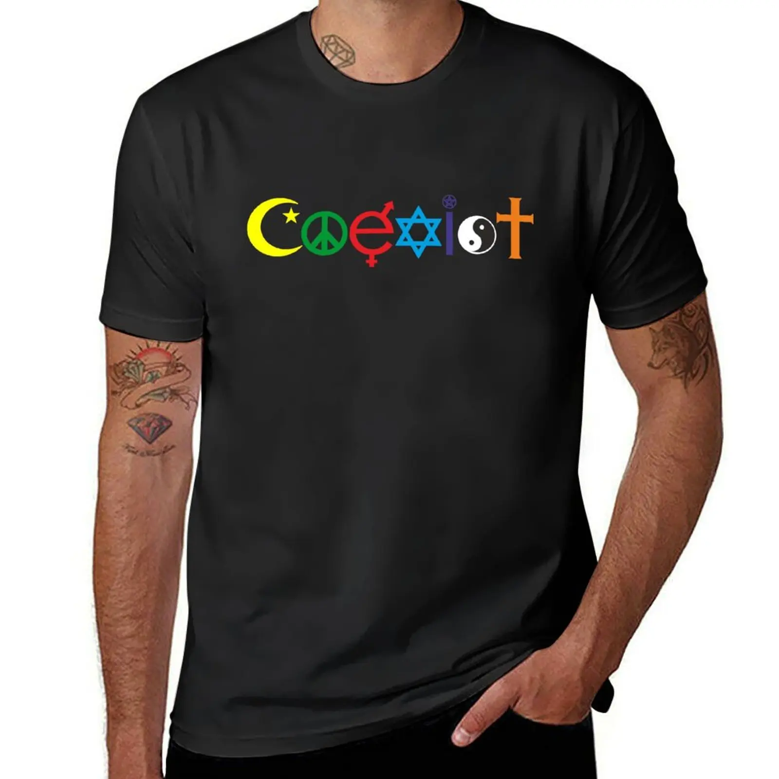 

Coexist T-Shirt funnys for a boy cute tops animal prinfor boys mens funny t shirts