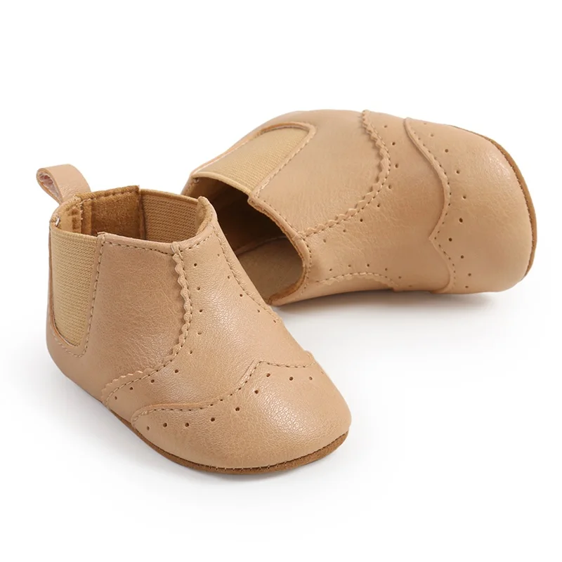 Bottes courtes à semelle souple pour bébés filles, chaussures de princesse pour les premiers marcheurs, chaussures décontractées en PU pour tout-petits, automne et hiver