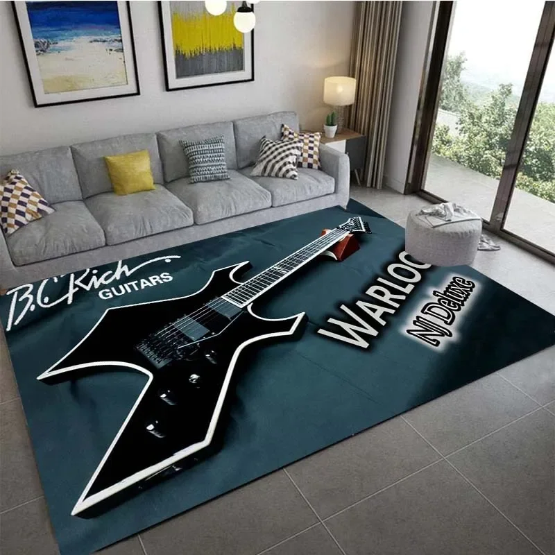 Fashion B.C.rich Guitar Logo Carpet Rug Non-slip Bedroom Rug Bathroom Mat Birthday Gift Bedroom Decor Bedroom Area Rug Play Mat