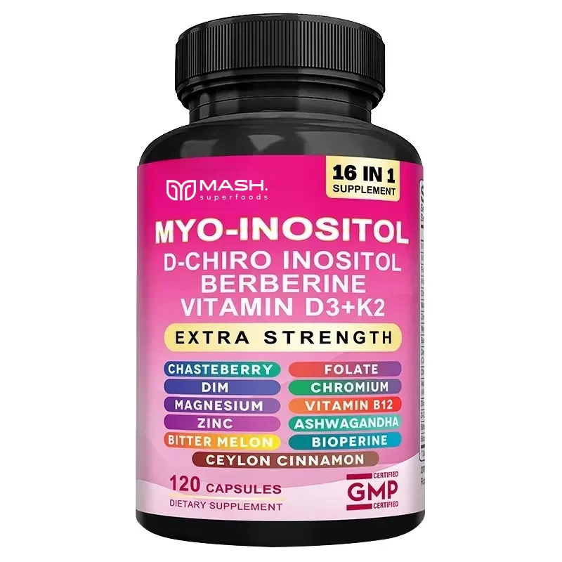 Inositol & D-chiro-inositol with D3+K2 Capsules, Balance Hormone Levels and Support Metabolic Health Daily.