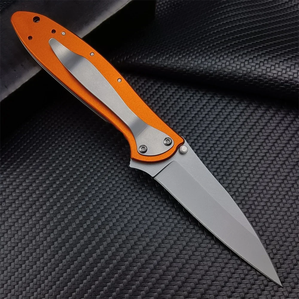 KS 1660 Onion Leek Tactical Flipper Folding Knife Stainless Steel Handle Outdoor Hunting Camping Knives Pocket Sharp EDC Tools