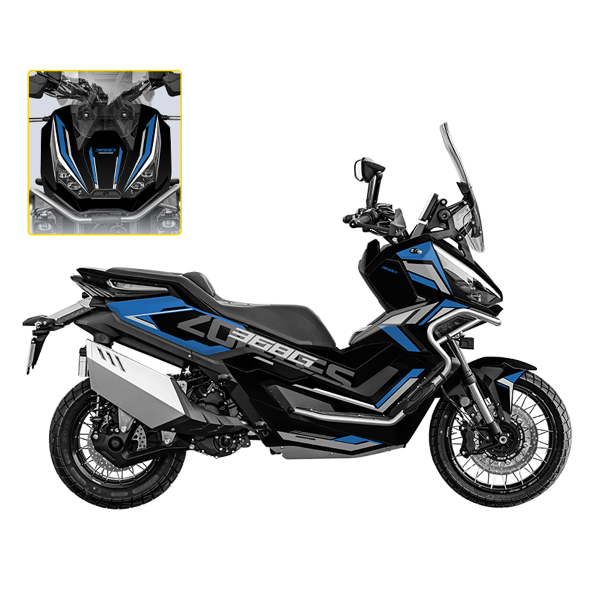 Motorcycle Decorative Sticker Decal Body Fairing Graphics Compatible with ZONTES 368G Waterproof Anti-Scratch Wrap Film 4