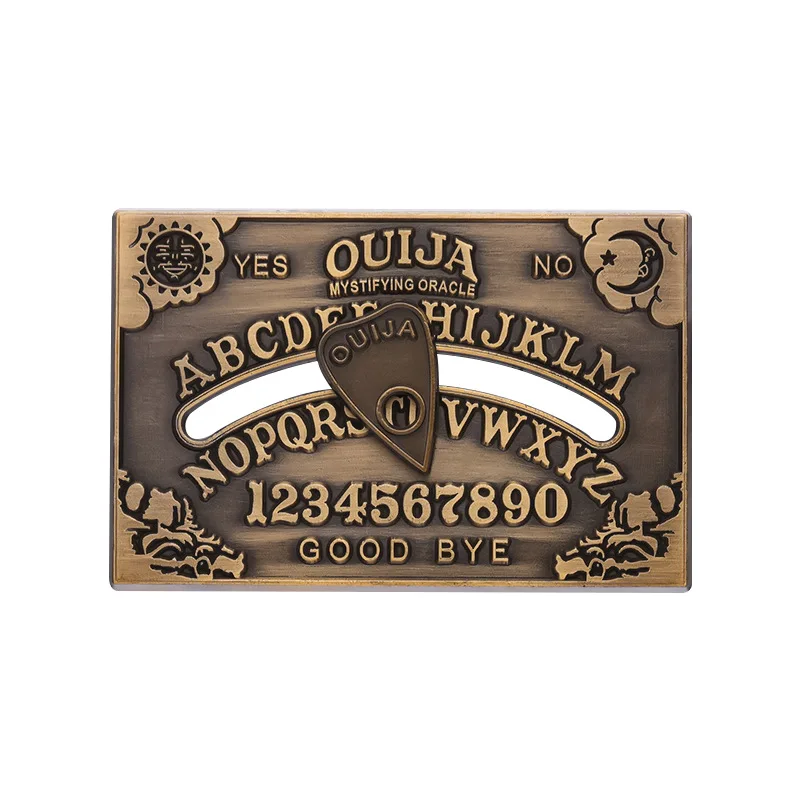 Ouija Board Pin Brooch Yes or No Sun Star Moon Bronze Lapel Badges Divination Witch Magic Punk Gothic Emblems Jewelry Gift