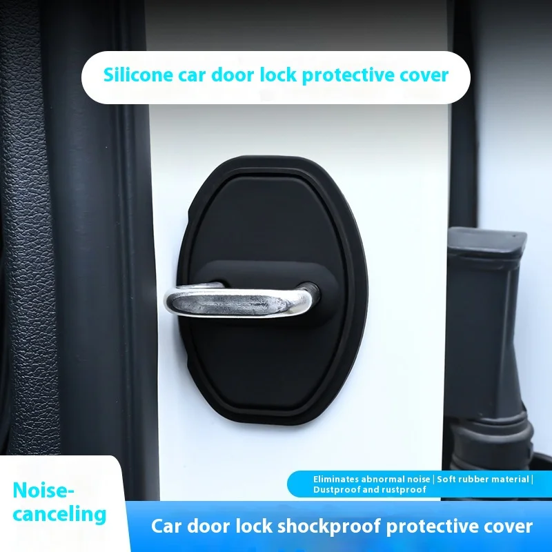 

Подходит для Porsche, защита двери автомобиля, силиконовый бесшумный переключатель, дверной замок, антикоррозийные аксессуары, крышка дверного замка