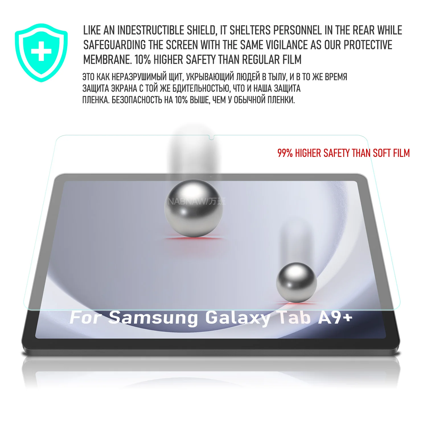 For Samsung Galaxy Tab A9+ Tempered Glass Screen Protector On Galaxy Tab A9 Plus 11 Scratch Proof Safety Glass Full HD Cover