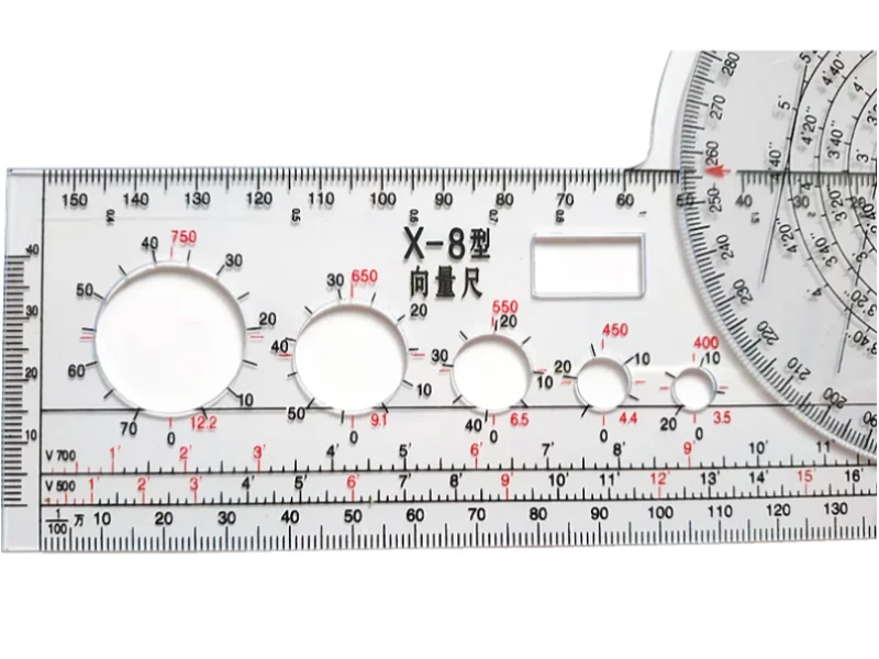Vector ruler X-7/X-8 flight ruler Multi-function navigation pilot ruler Civil aviation Navigation ruler
