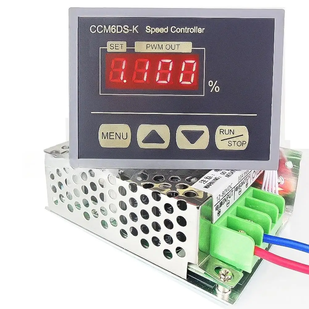 

12V to 80V DC Motor Speed Controller 30A for PWM with Digital Display Soft Start Stop for Variable Load Motors