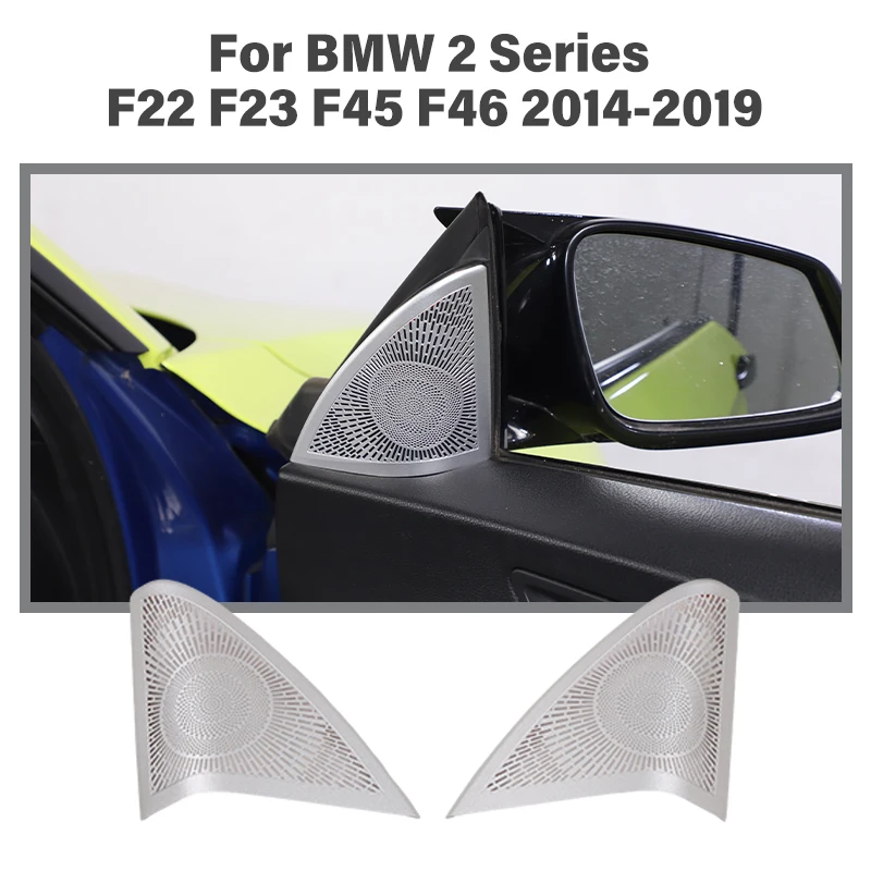 For BMW 2 Series F22 F23 F45 F46 2014-2019 Car Door A-pillar Tweeter Audio Speaker Cover Decorate Sticker Interior Accessories