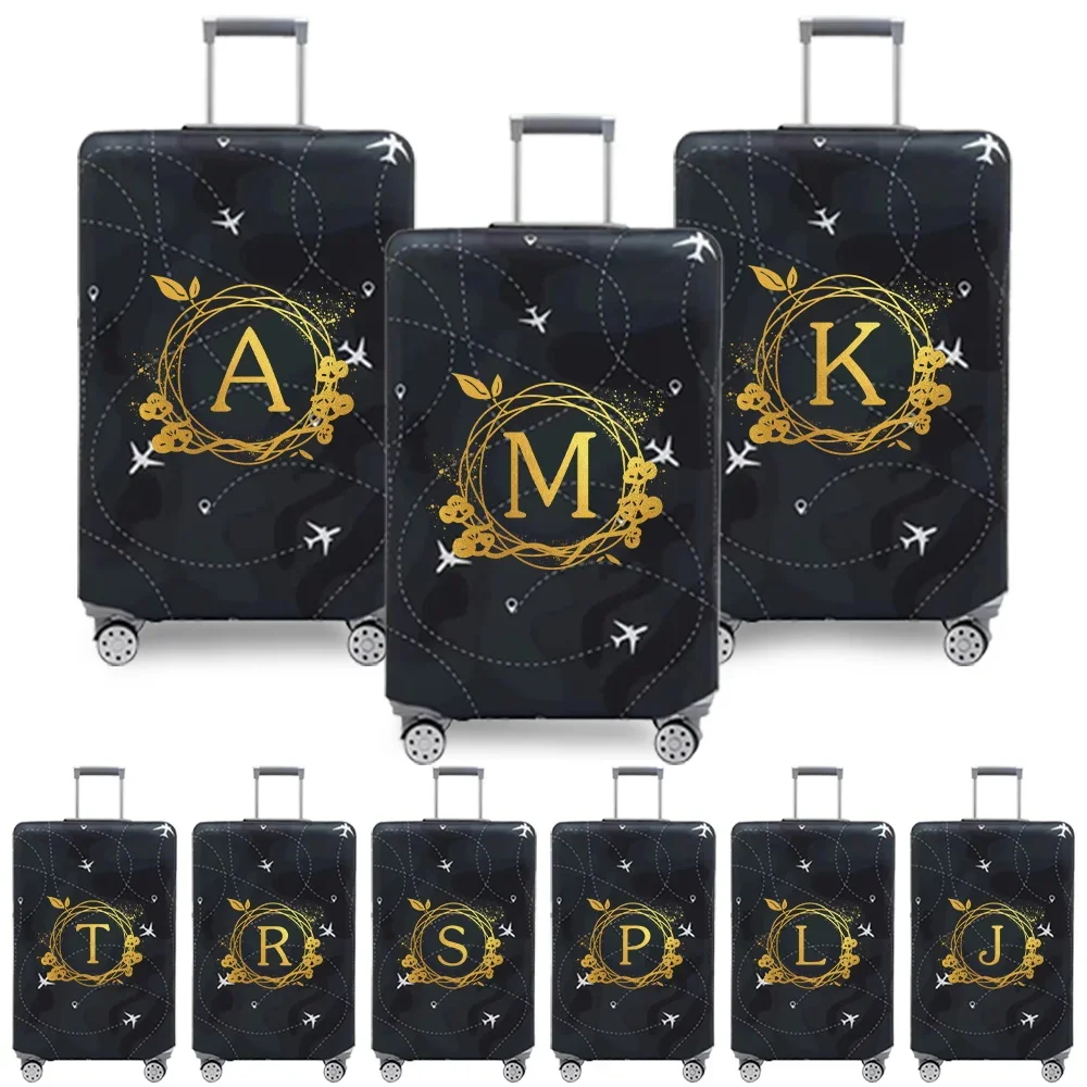 Suitcase Covers Portable Trolley Box Cover Suit for 18-32 Inch Bag Stretch Fabric Dust Cover Travel Accessories Wreath Pattern