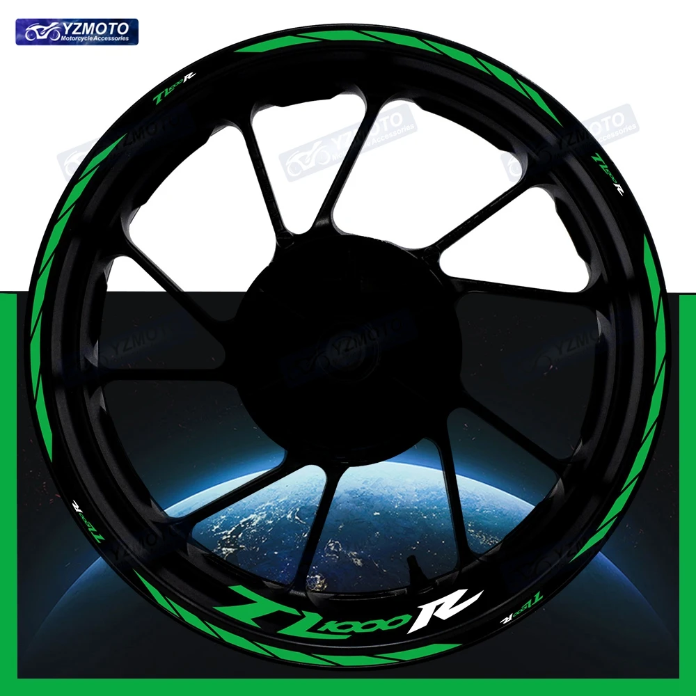 

Для мотоцикла TL1000R TL1000 R, 17-дюймовая наклейка на переднее и заднее колесо, гоночная наклейка, светоотражающая декоративная наклейка на обод втулки в полоску