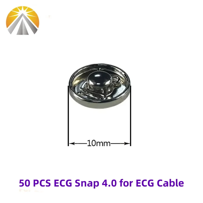 Broche de presión de 4,0 ECG para Cable ECG, extremo a presión, 50 unidades por lote