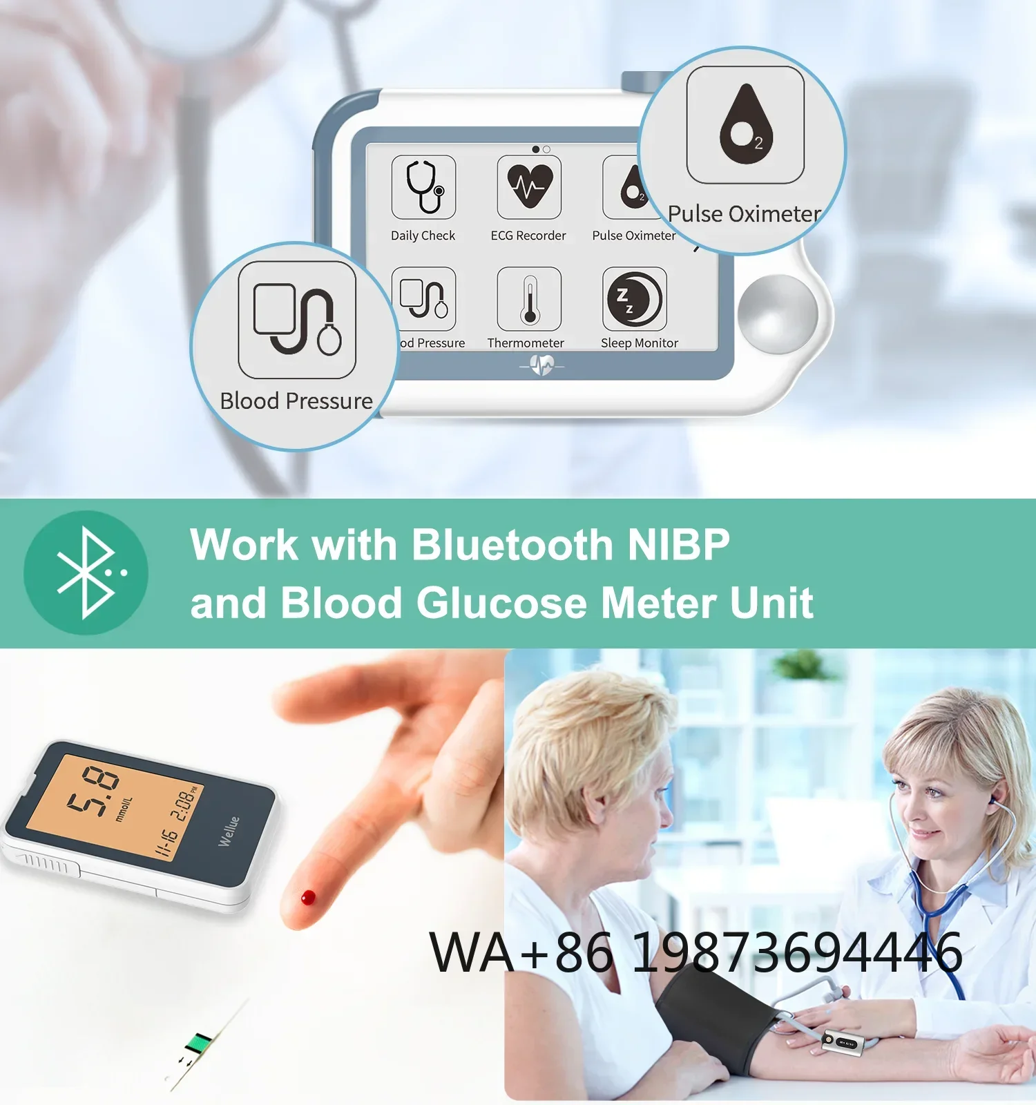 

Complete Medical Multiparameter Vital Signs Patient Monitor