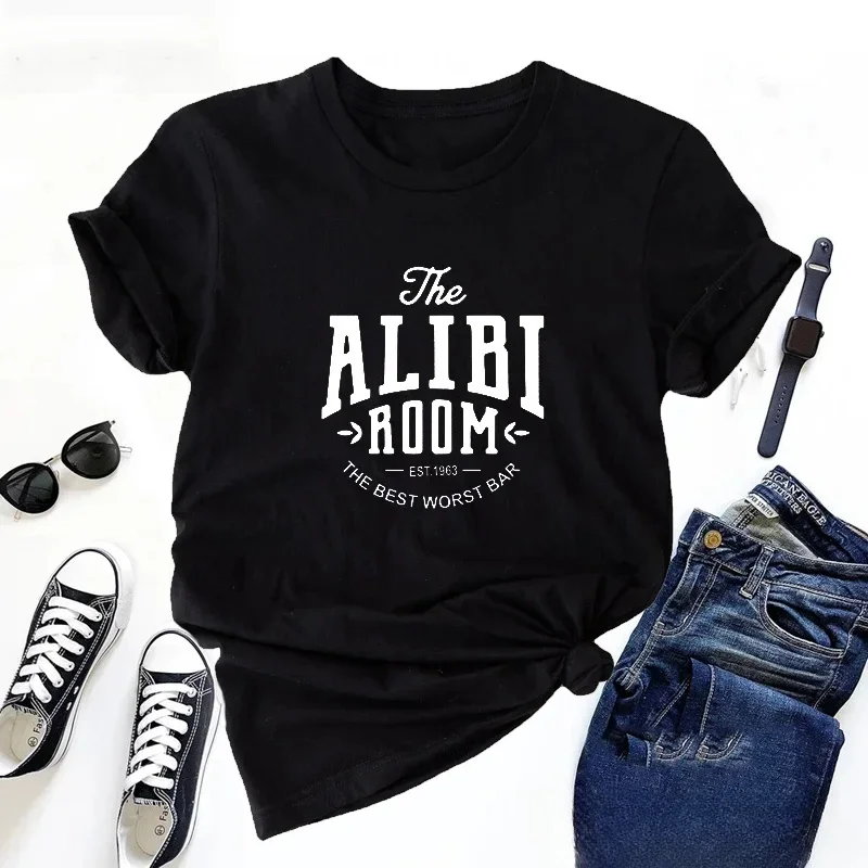 Cheavyweight streetwear  T Shirt  men  Alibi Room Tv Show Short Sleeve Print Graphic Tee Shirt Harajuku Summer T-shirt