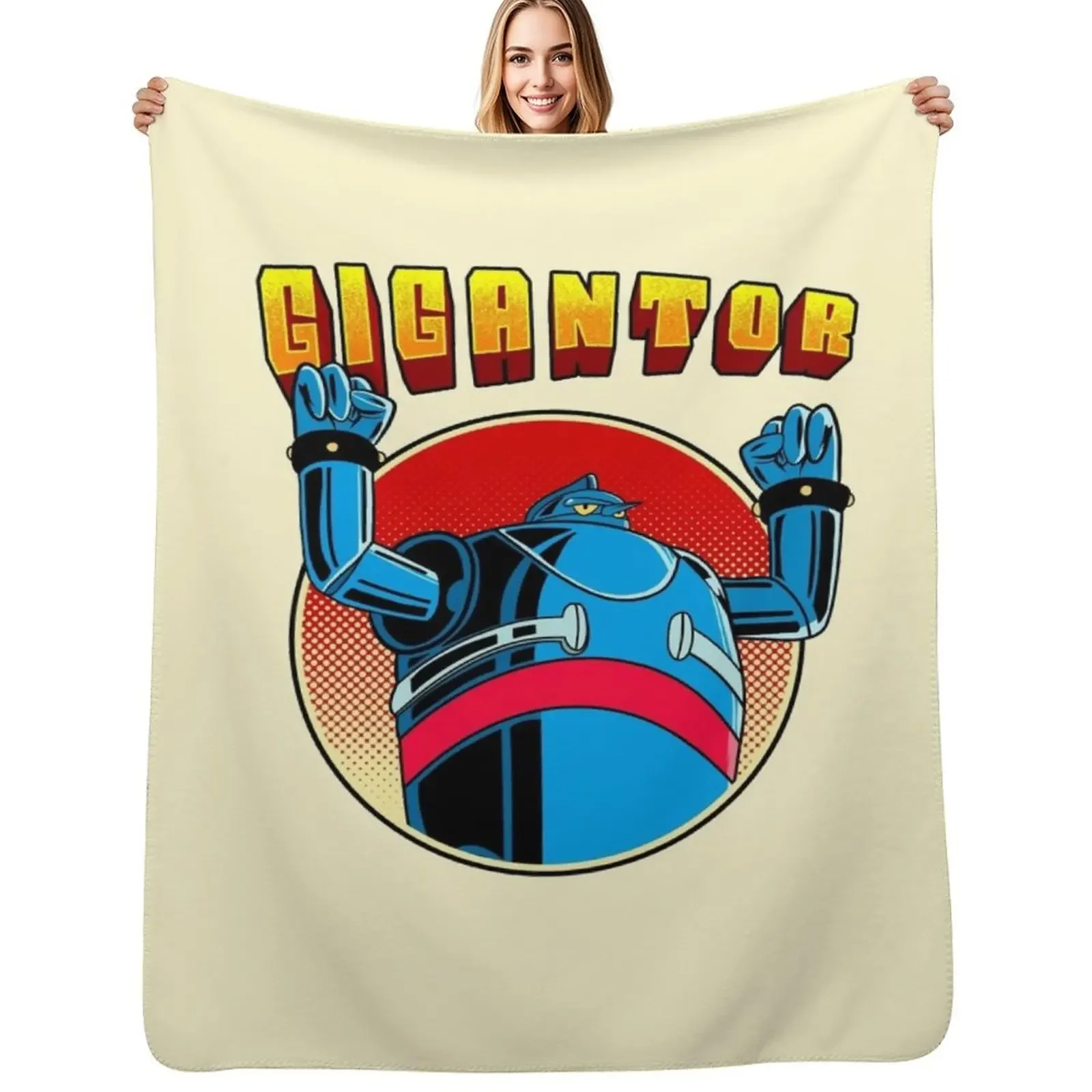 

Retro Gigantor Throw Blanket Soft Big Hair Vintage valentine gift ideas Blanket
