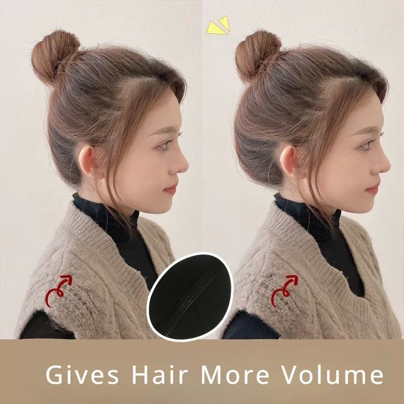 Women Hair Head Cushion Invisible Fluffy Puff Hair Pad Sponge Clip Bun Bump It Up Volume Hair Base Girls Styling Accessories