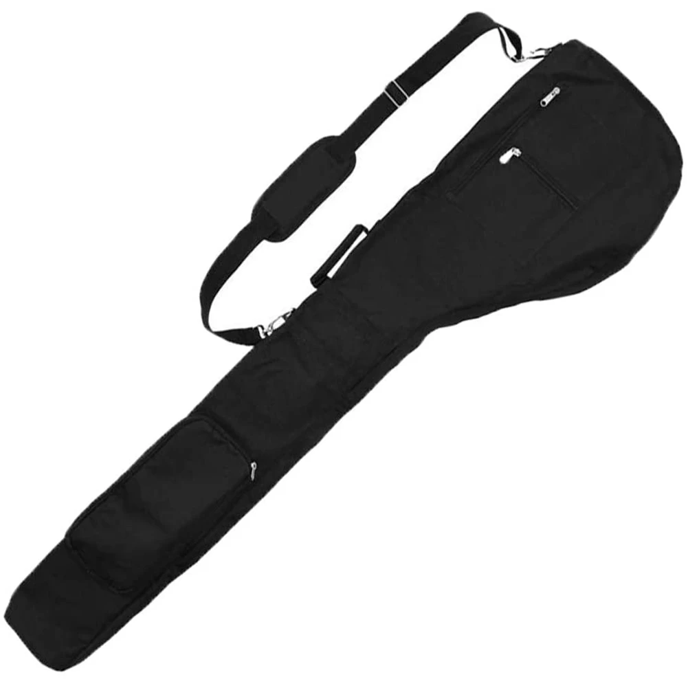 Tas pembawa klub Golf baru tas perjalanan rentang mengemudi tahan air dapat dilipat tas Golf tas jinjing, HITAM