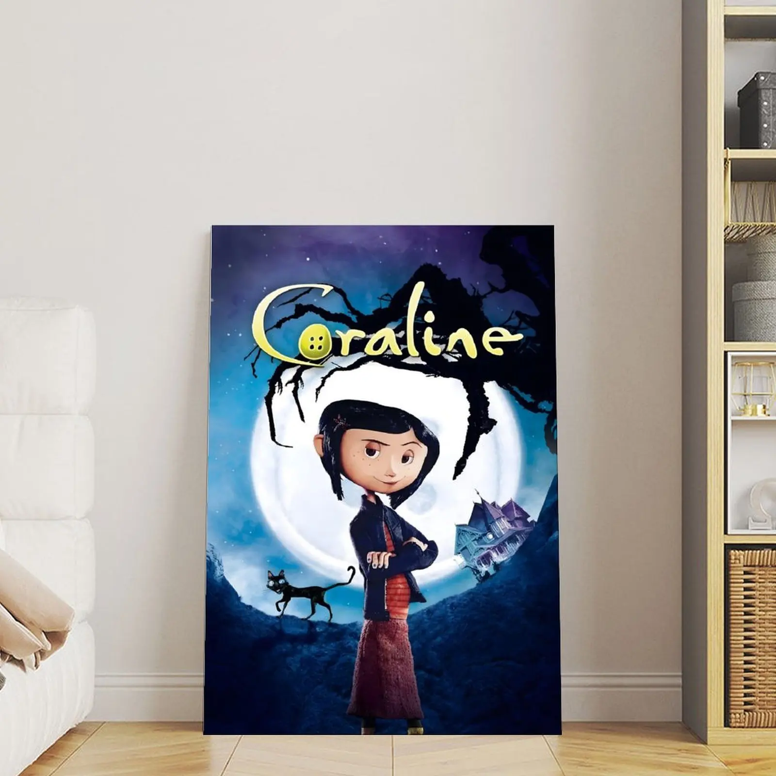 Coraline Movie Poster Fantasy Aesthetic Canvas Wall Art Posters Painting Decoration for Home Bedroom Dorm Bathroom Decor Gift 12x18in - view 2
