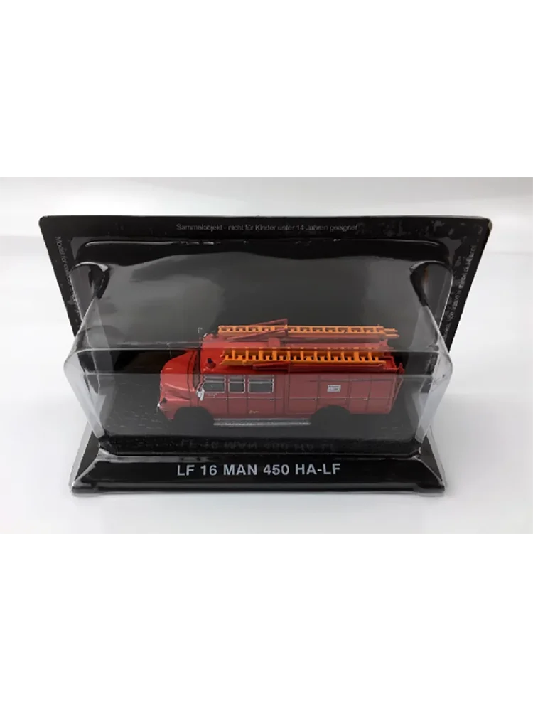 Diecast escala 1:72 lf 16 man 450 HA-LF modelo de carro de liga de motor de bombeiros acabamento simulação coleção presente brinquedos exibição estática