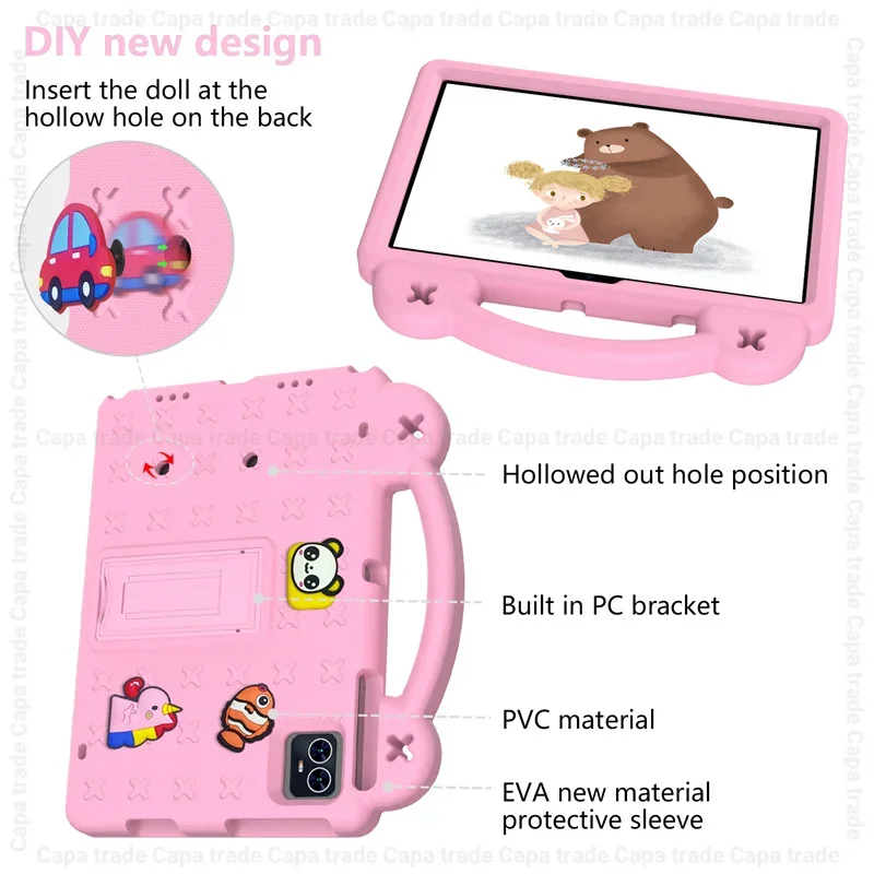 Imagem -05 - Eva Foam Shockproof Protector Capa para Htc A103 Plus Cute Kids Case 10.1 Tablet pc Coque Kickstand Portátil 2023