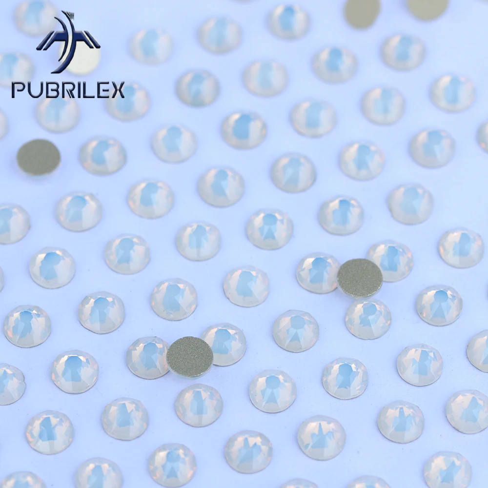 

PUBRILEX 2088NoHF SS10-SS40 8big 8small White Opal Cold Nails Art Rhinestones Non Hotfix Crystal Gems Diamond Stones Jewelry