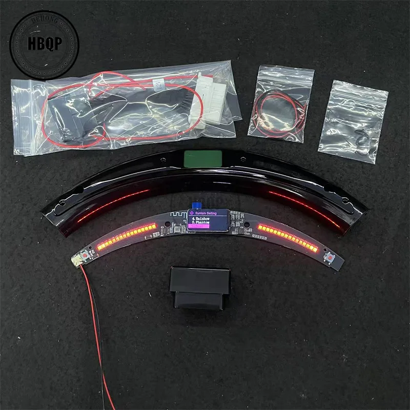 universal custom shift indicator lights, with OBD2 module kit Suitable for all car LED kits, digital display, steering wheel