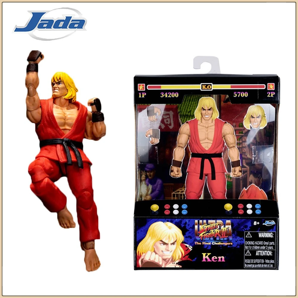 

Original Jada Toys Street Fighter II Action Figure 1/12 6 Inch Movable Game Peripheral Model Desktop Decoration Holiday Gifts