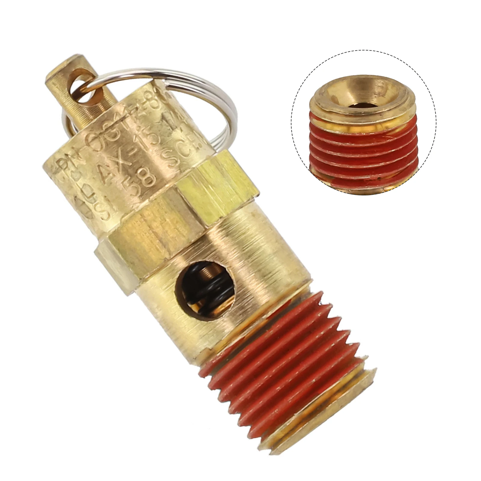 Safety Valve for Air Compressors 1/4 Male NPT Brass Valve Regulates Pressure to Prevent Overpressure Max 165 PSI