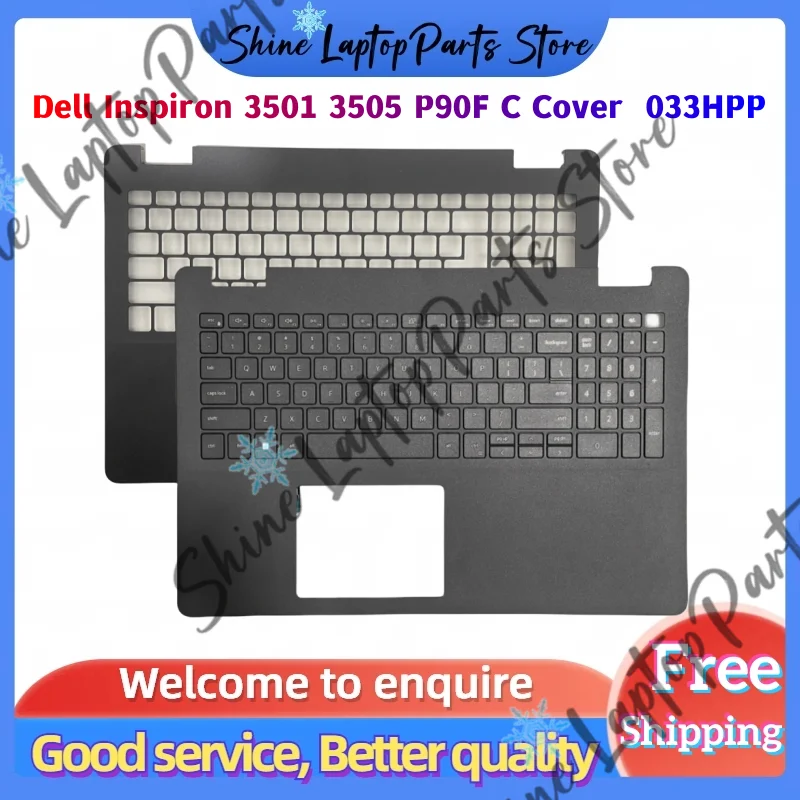 For Dell Inspiron 3501 3502 3505 C Cover Case Palmrest US keyboard 033HPP