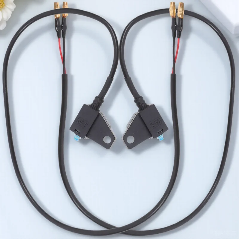 

Waterproof Switch Black Double Brake Light Wire Line Replacement Motorcycle Stopper Parts Motorbike Accessories Rubber Material