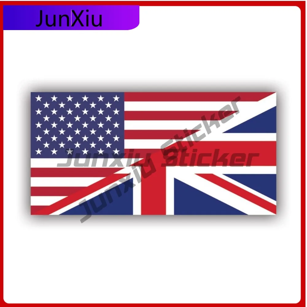 

Graphic Wild Friendship Flag Usa Uk Sticker Decal American Made Uv Protected United Kingdom England Decal Sunproof No Fade