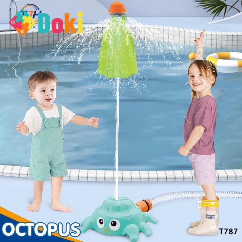 Doki Toy Outdoor New Water Playing Toy Rotating Flying Octopus Sprinkler Summer Outdoor Sports Grassland Hot 2024 Dropshipping