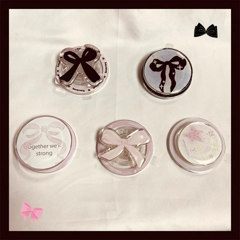 

Элегантный магнитный держатель для телефона с бантом на воздушной подушке, сильная настольная подставка на присоске для Magsafe, милая подставка для мобильного телефона для IPhone