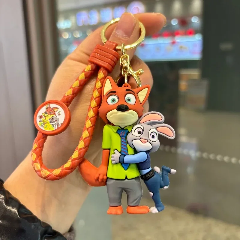Creative Zootopia Keychain - Cute Cartoon Judy Rabbit Plush Couple Bag Accessories Small Gift