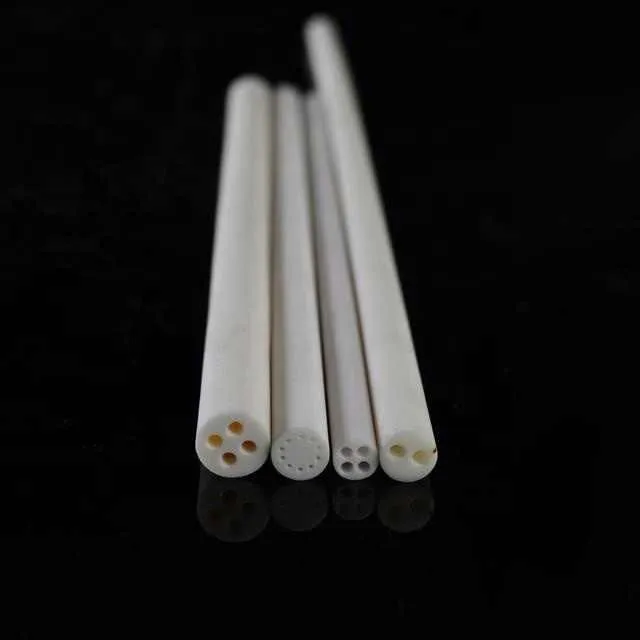 High Temperature Furnace Tube Ceramic Flange with 3 Bores Insulators and Good Thermostability - OD*ID=3*0.5mm