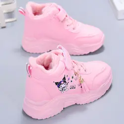 Scarpe sportive per ragazze invernali Cartoon Anime Kuromi Frozen Anna Princess Sneakers autunno Outdoor scarpe Casual taglia 30-40