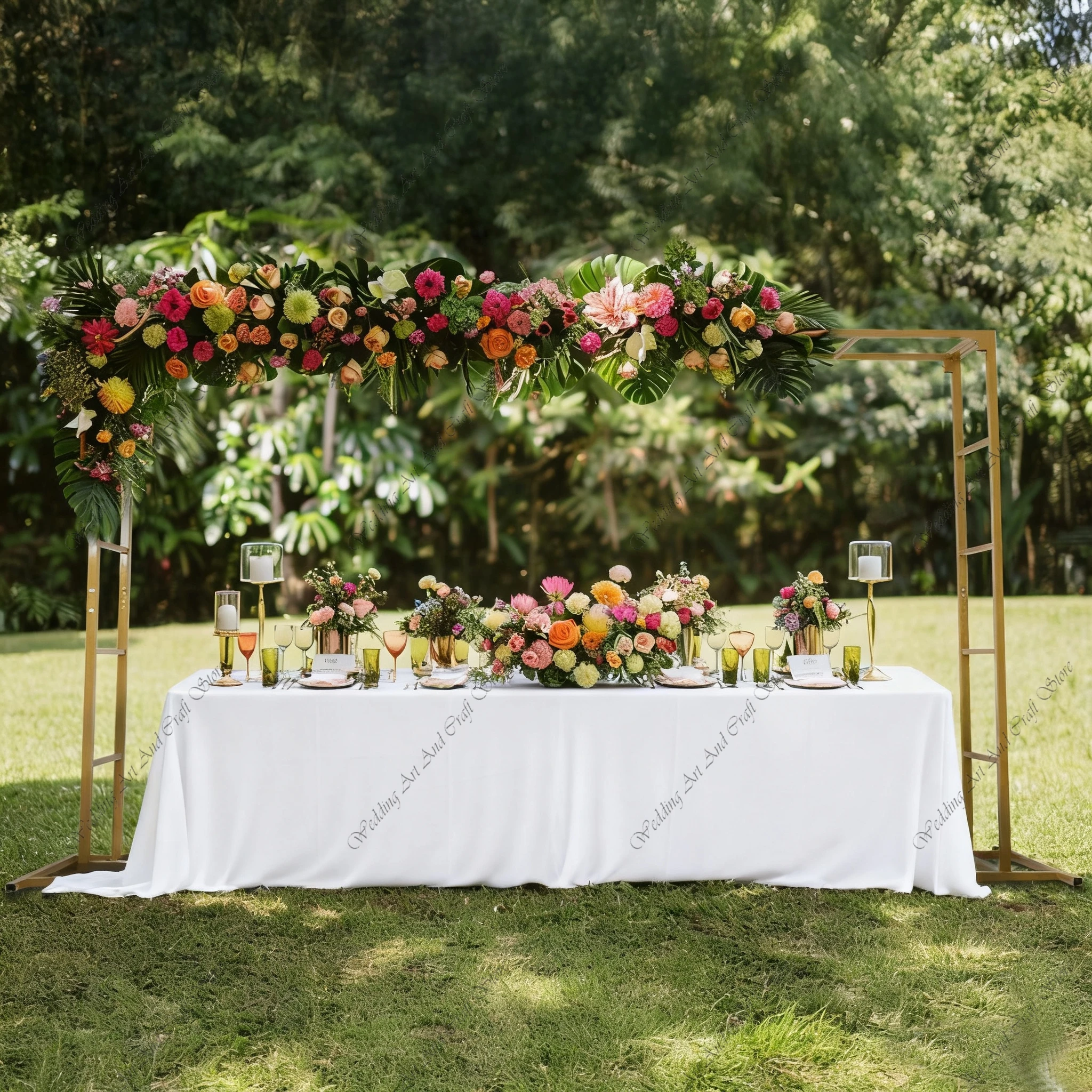 

200/220cm tall f30 Party Arche for Wedding Ceremony Shiny Gold Stainless Steel Arch Metal Flower Frames for Party Backdrop ivy57