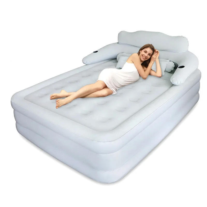 

# Hot Bedroom Furniture With Backrest Inflatable Air Mattress With Built-in Pump Air Cushion